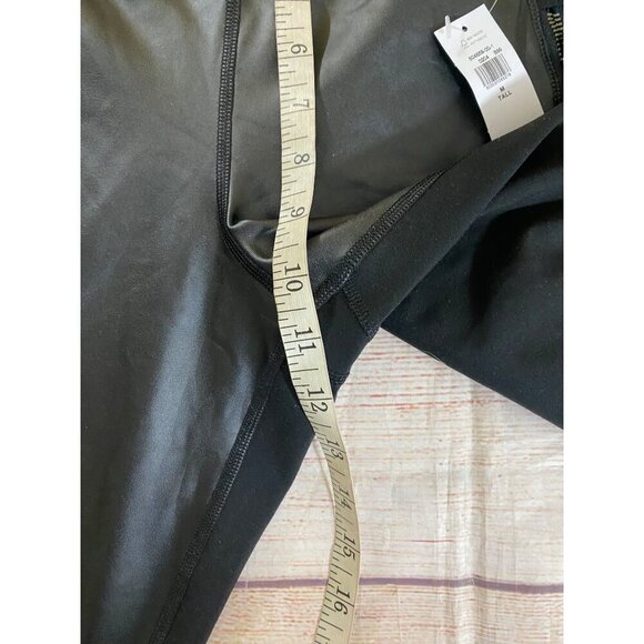 NWT Old Navy Women's Black Faux Leather Athletic Leggings - Med/Tall - Picture 7 of 13